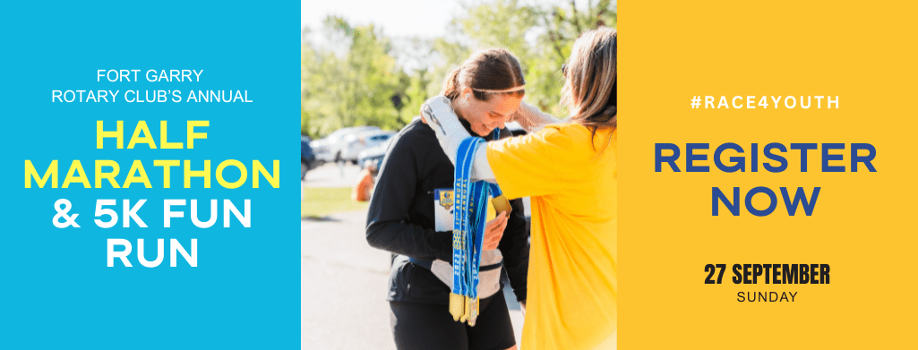 FGR web banner options Fort Garry Rotary Club Half Marathon and 5K Banner Image